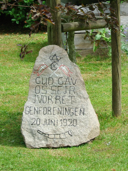 Genforeningssten 2 i Ballum by og sogn, Tønder kommune
