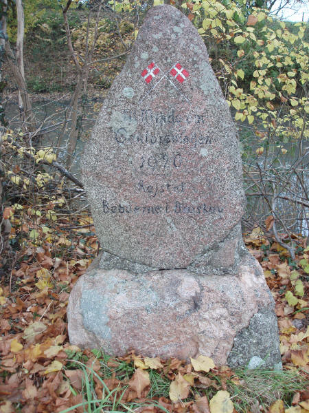 Genforeningssten i Broskov by, Bårse sogn, Vordingborg kommune