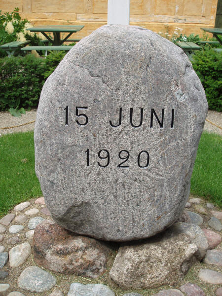 Genforeningsstenen i Den gamle BY i Aarhus