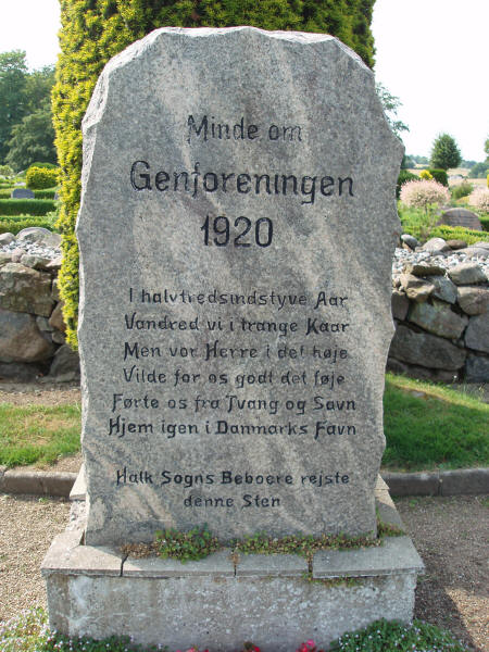 Genforeningssten i Halk by og sogn, Haderslev kommune Genforeningssten i Halk by og sogn, Haderslev kommune