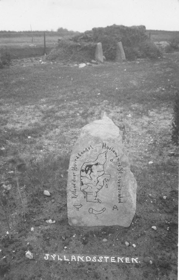 Et tidligt foto af Jyllandsstenen