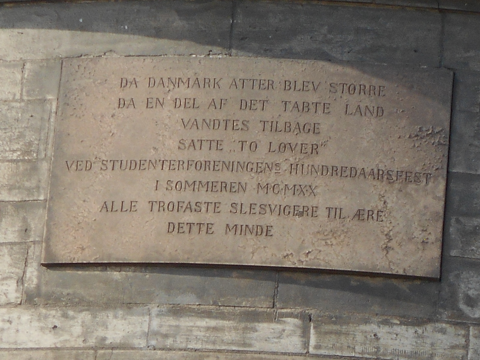 Mindetavle p den tidligere studenterforeningsbygning, Studiestrde 50, 1554  Kbenhavn V.